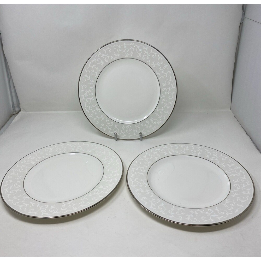 Lenox OPAL INNOCENCE Dinner Plates SET OF THREE Classics Collection